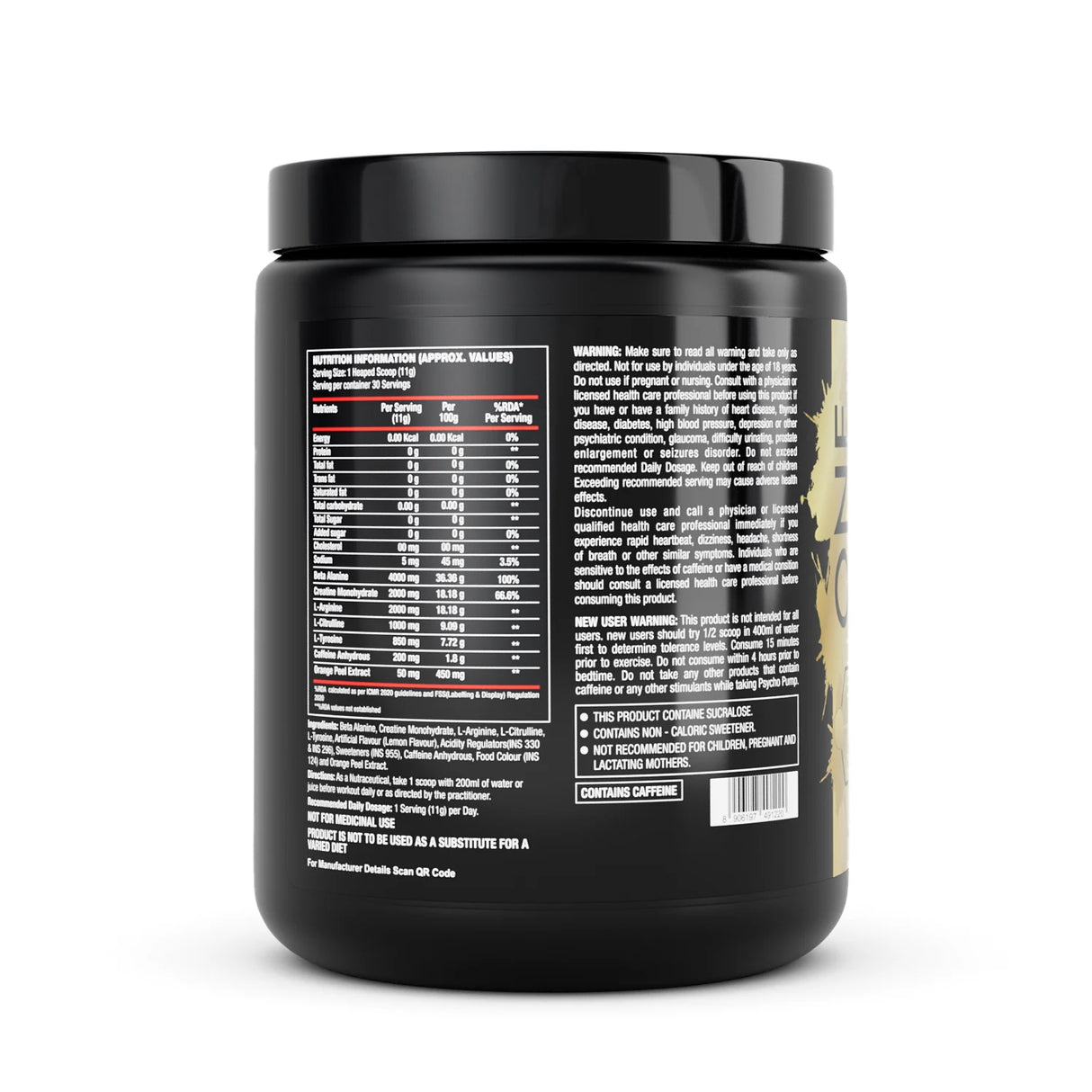 One Science Nutrition Psycho Pump Extreme Pre-Workout | 15 Servings