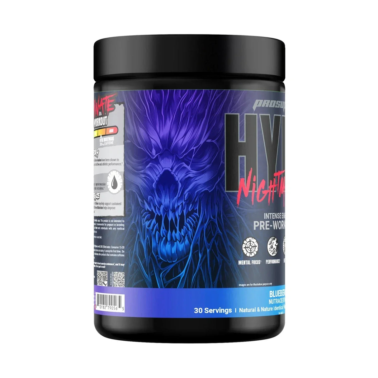 ProSupps HYDE Nightmare Intense Pre-Workout (30 Servings) + Nutristar Micronized CREA Gold Creatine Monohydrate 250g (83 Servings) - Extreme Energy & Power Combo