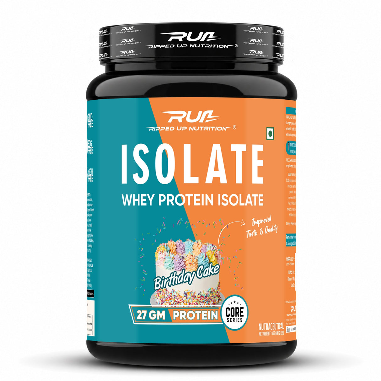 Ripped Up Nutrition Whey Protein Isolate | 27g Protein, Low Carb & Fat | 907g, 30 Servings