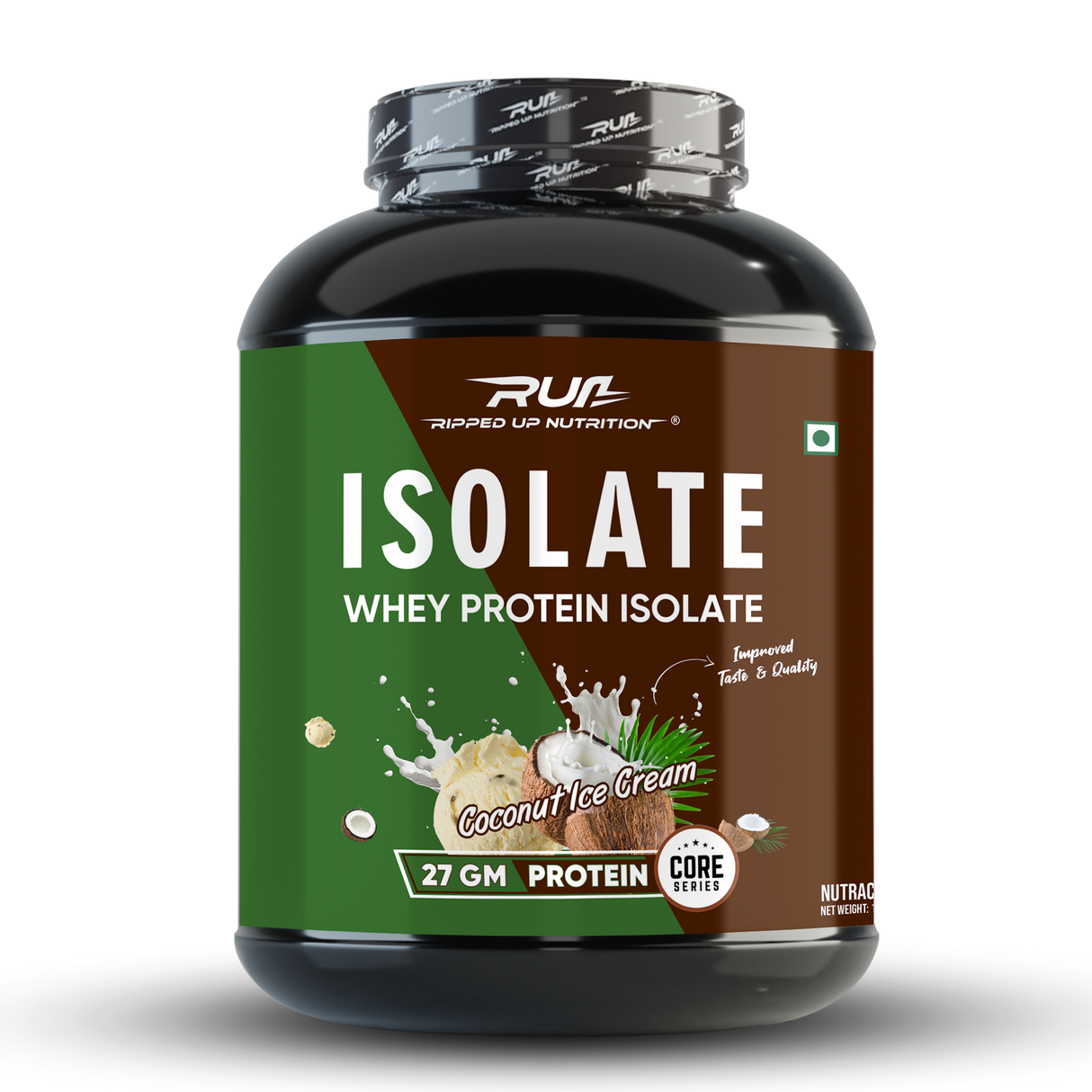 Ripped Up Nutrition Whey Protein Isolate | 27g Protein, Low Carb & Fat | 1.81 Kg, 55 Servings