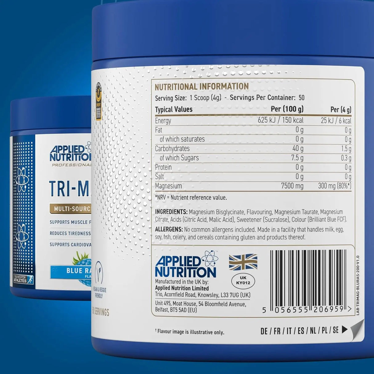 Applied Nutrition Tri-Magnesium | Multi-Source Magnesium | 200g (50 Servings)