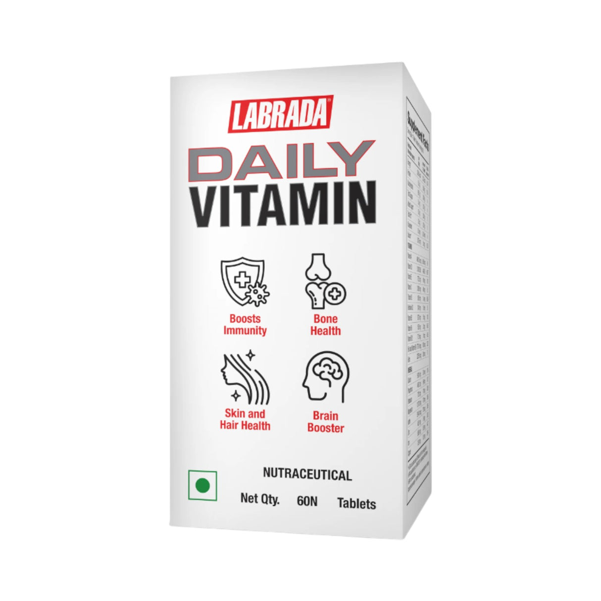 Labrada Daily Multivitamin | Health & Immunity Booster with Zinc & Vitamin C | 60 Tablets