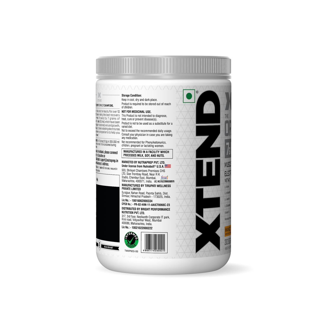 Xtend Original BCAAs Powder - 30 Servings