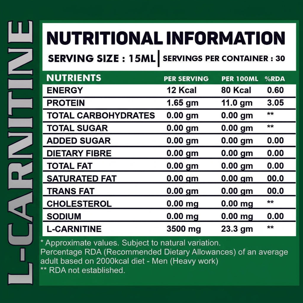 Ripped Up Nutrition Liquid L-Carnitine 3500mg | Weight Management Supplement | 450ml