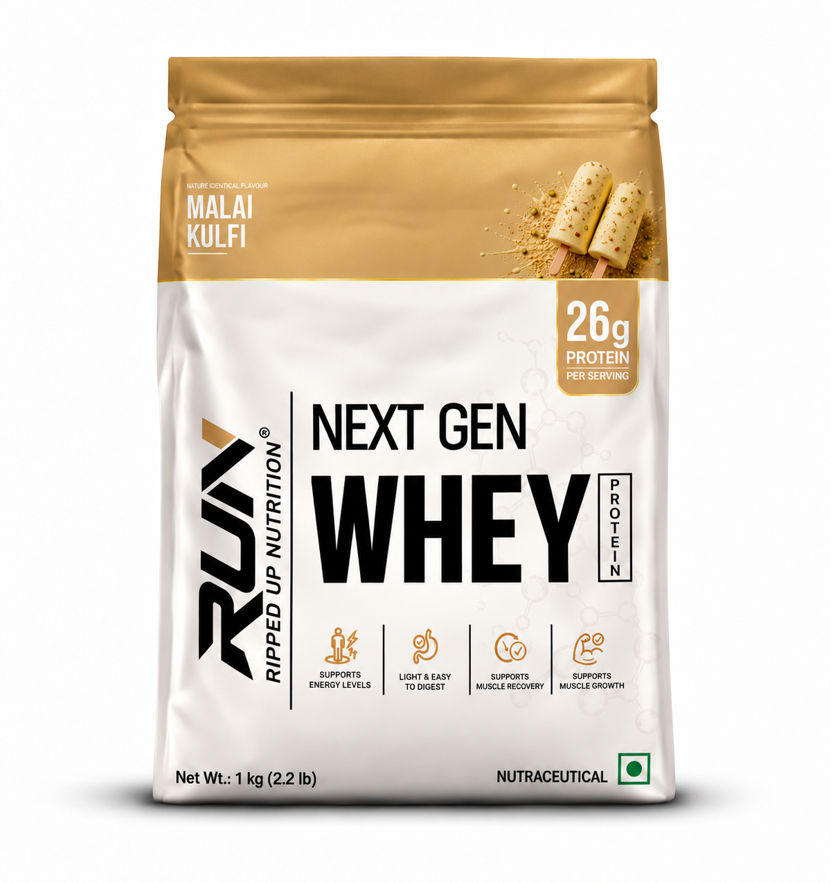 Ripped Up Nutrition Next Gen Protein | 26g Protein | Muscle Recovery Support | 1 Kg, 25 Servings