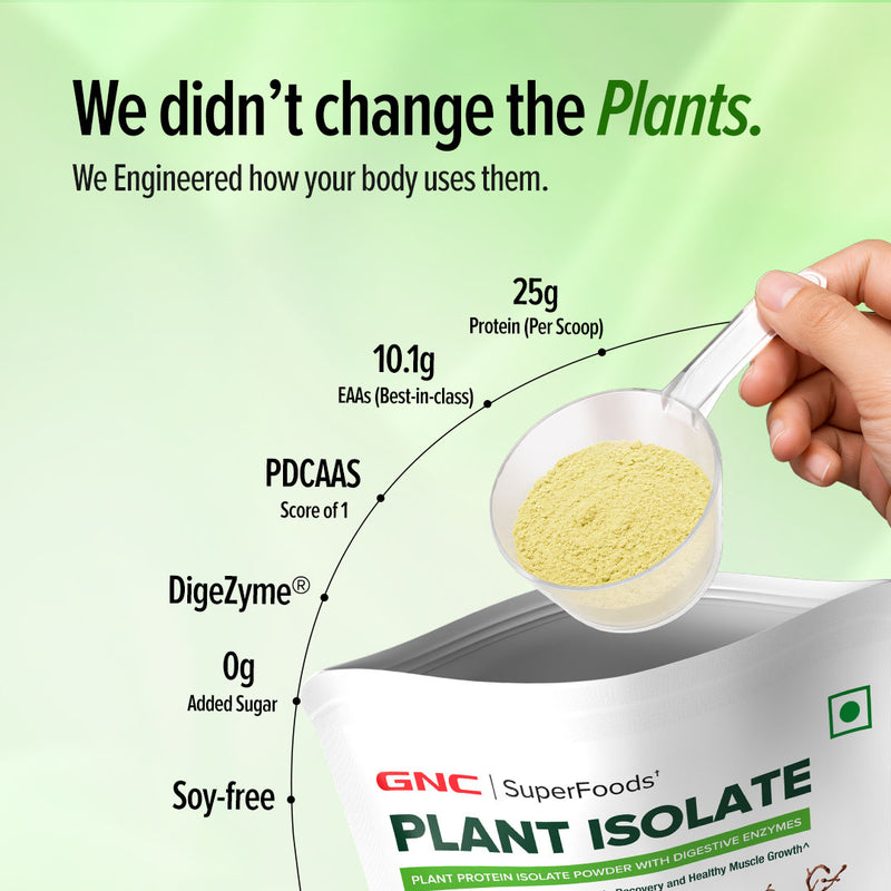 GNC Plant Protein Isolate Powder| 25g Protein | Complete Amino Acid | 2lbs