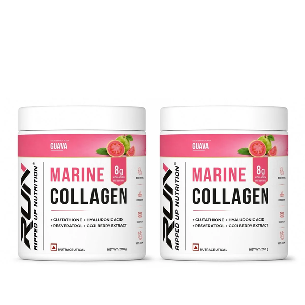 Ripped Up Nutrition Marine Collagen | 8.9g Collagen with Glutathione & Goji Berry | 200g, 20 Servings (Pack of 2)