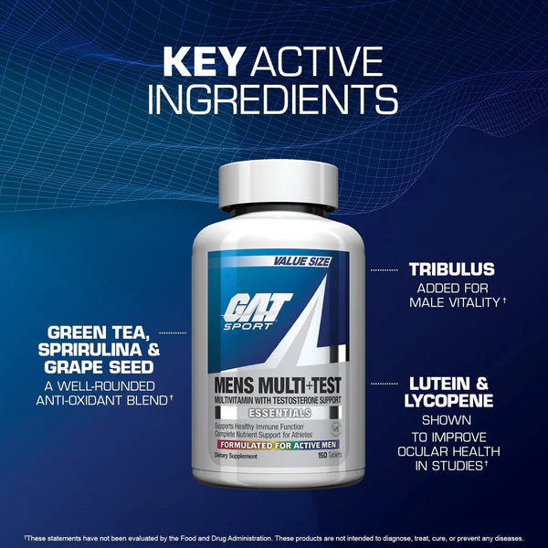 Gat Mens Multi+Test - 150 Tablets