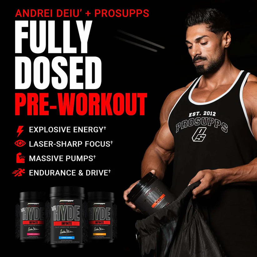 Prosupps Mr. HYDE Infinite Fully Loaded Pre-Workout | Andrei Deiu Edition | 650gm, 50 Servings