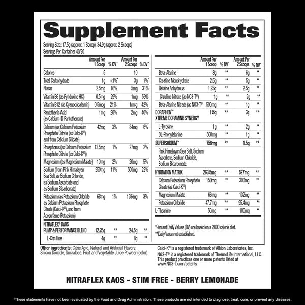 GAT Nitraflex Kaos - 40 Servings (Stim-Free)