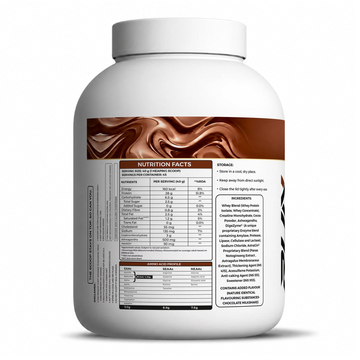Ripped Up Nutrition Premium Nitro Whey Protein | Lean Muscle Support & Recovery | 1.81Kg, 45 Servings