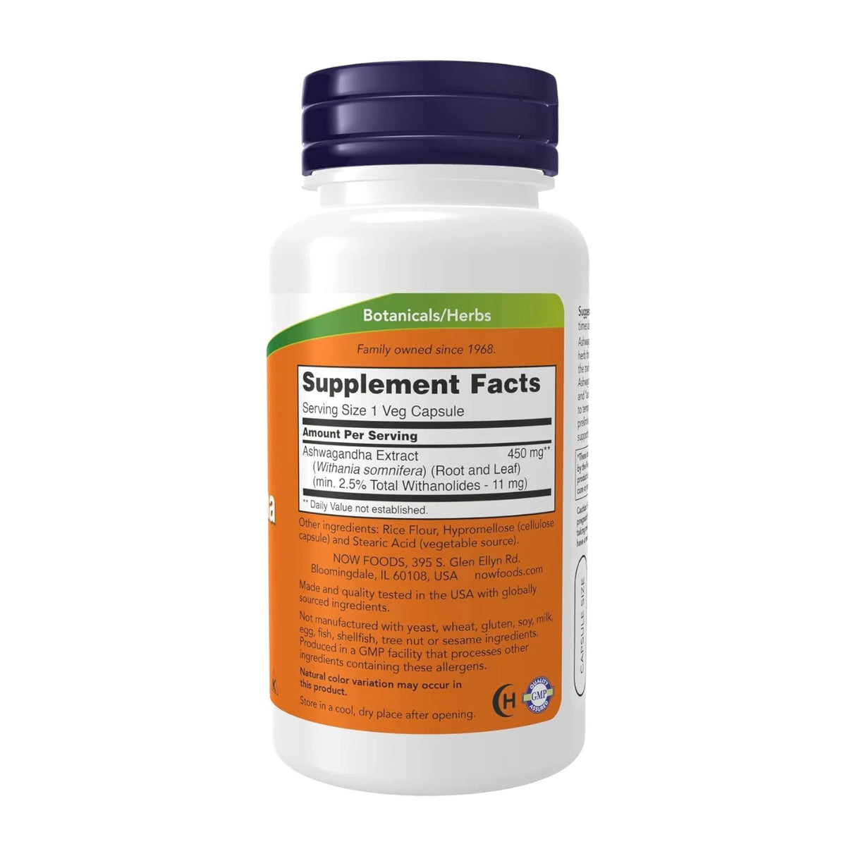 Now Foods Ashwagandha Extract 400mg | Stress Support | 90 Veg Capsules