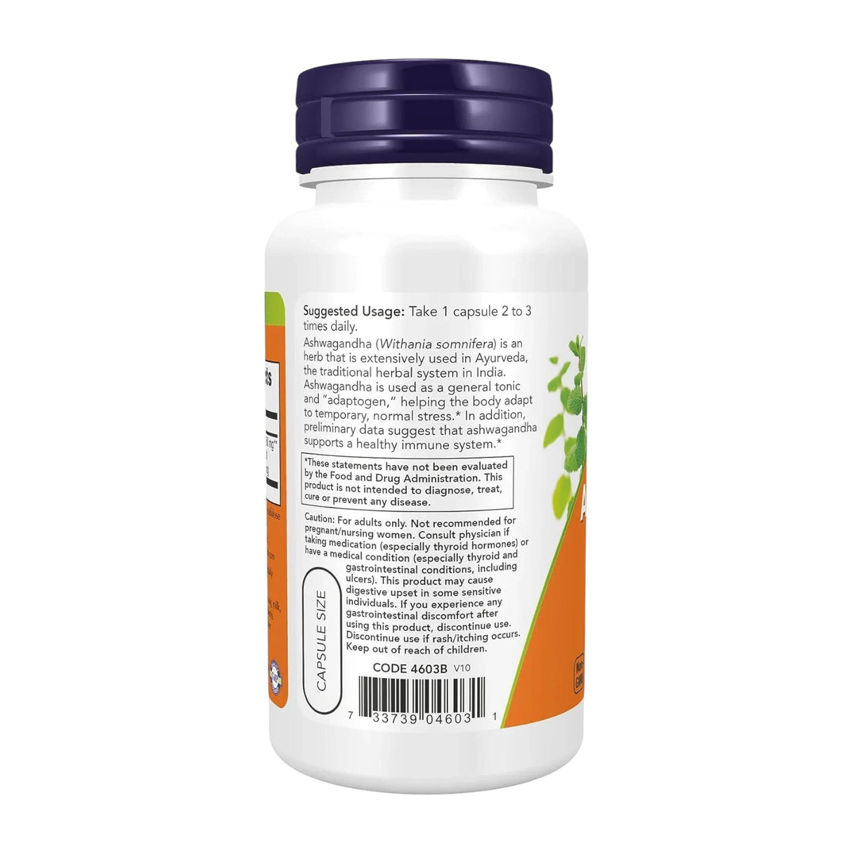 Now Foods Ashwagandha Extract 400mg | Stress Support | 90 Veg Capsules