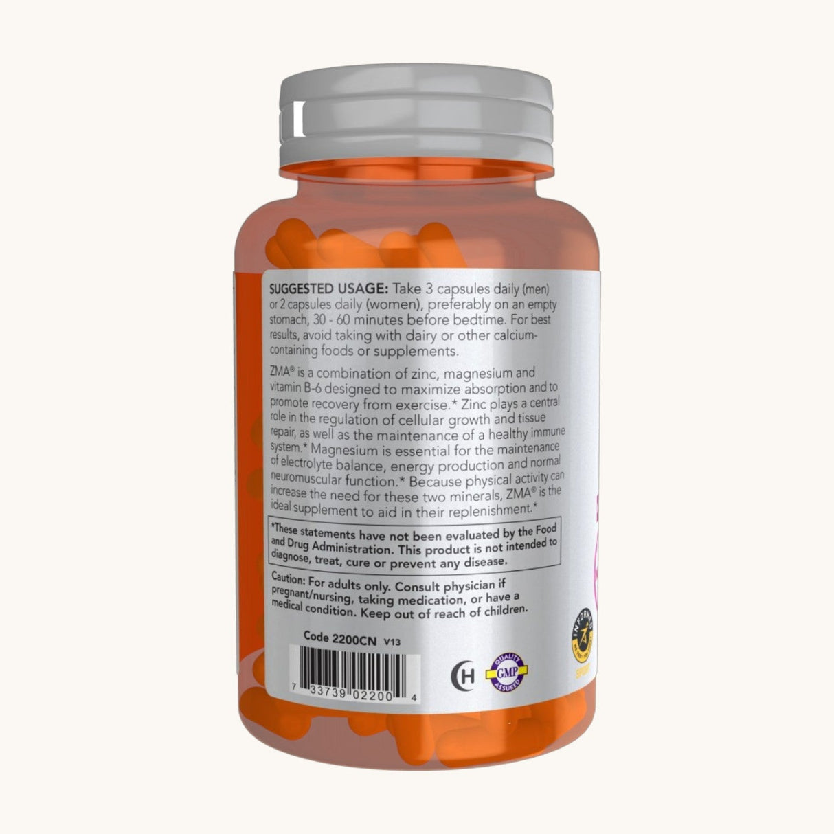 NOW Sports ZMA Supplement – Zinc, Magnesium & Vitamin B6 | 90 Veg Capsules