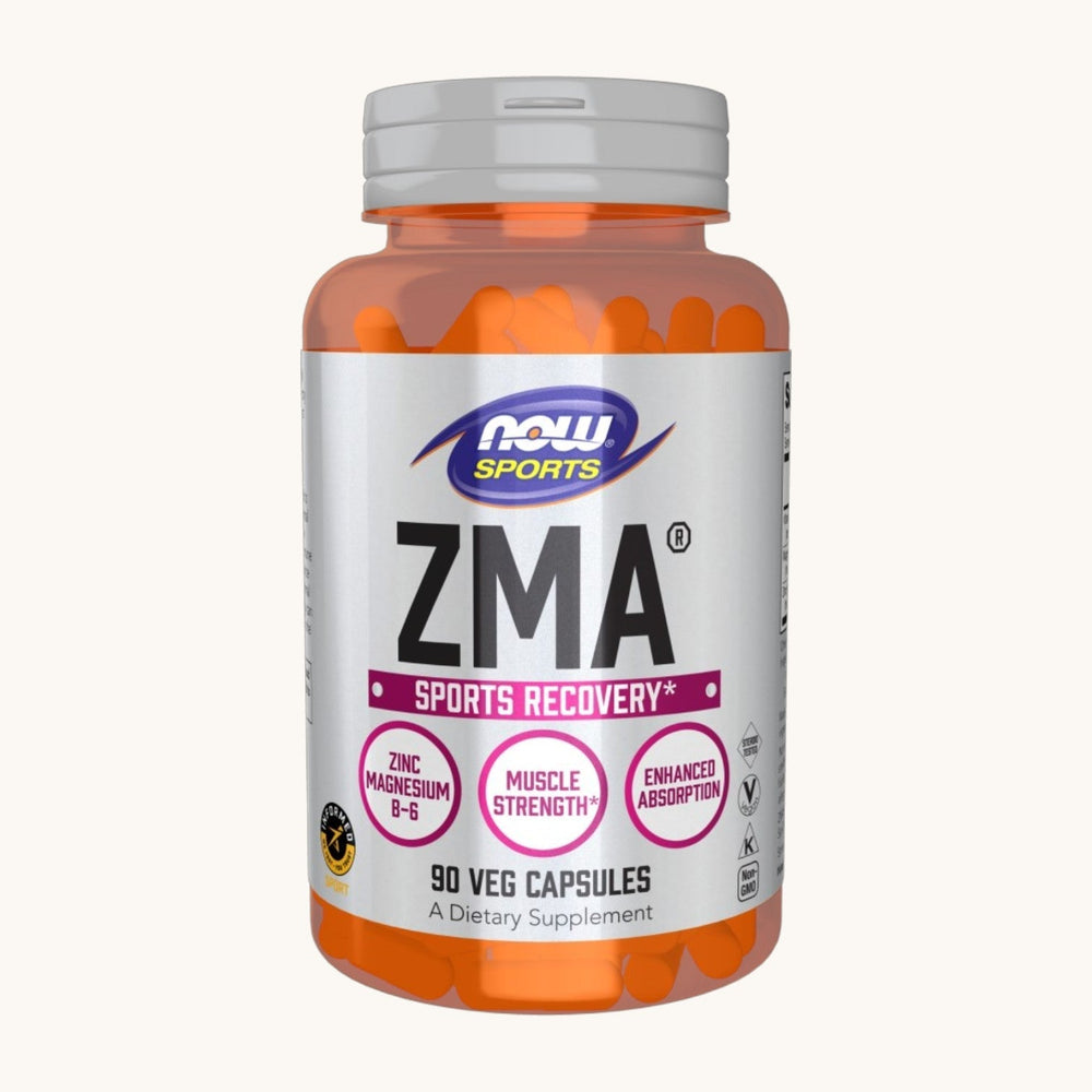 NOW Sports ZMA Supplement – Zinc, Magnesium & Vitamin B6 | 90 Veg Capsules