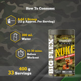 Bigflex Nuke Pre-Workout Powder | Energy & Workout Support | 400g (33 Servings)