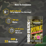 Bigflex Nuke Pre-Workout Powder | Energy & Workout Support | 400g (33 Servings)