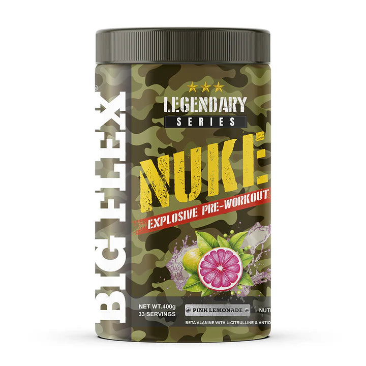 Bigflex Nuke Pre-Workout Powder | Energy & Workout Support | 400g (33 Servings)