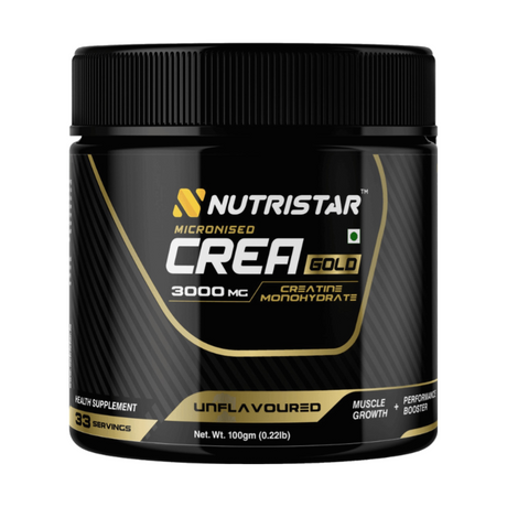 Nutristar Micronized CREA Gold Creatine Monohydrate 100g - 33 Servings - Nutristar