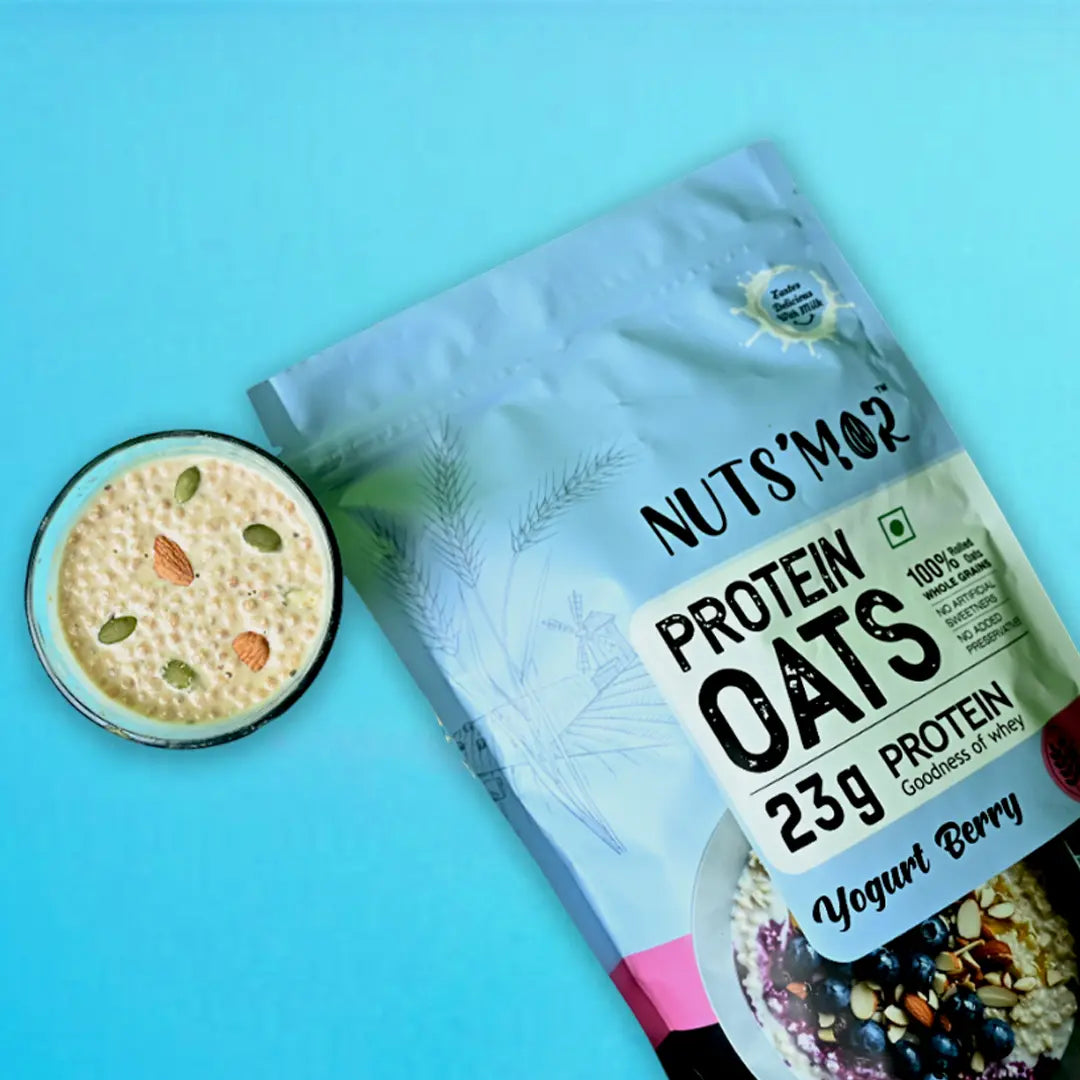 Nuts'Mor High Protein Oats with Goodness of Whey - 1Kg | 20 Servings
