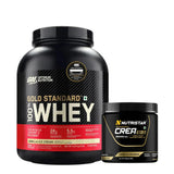 Optimum Nutrition (ON) Gold Standard 100% Whey 5 Lbs + Nutristar Micronized CREA Gold Creatine Monohydrate 250g (83 Servings) - Gold Standard Muscle Growth Combo