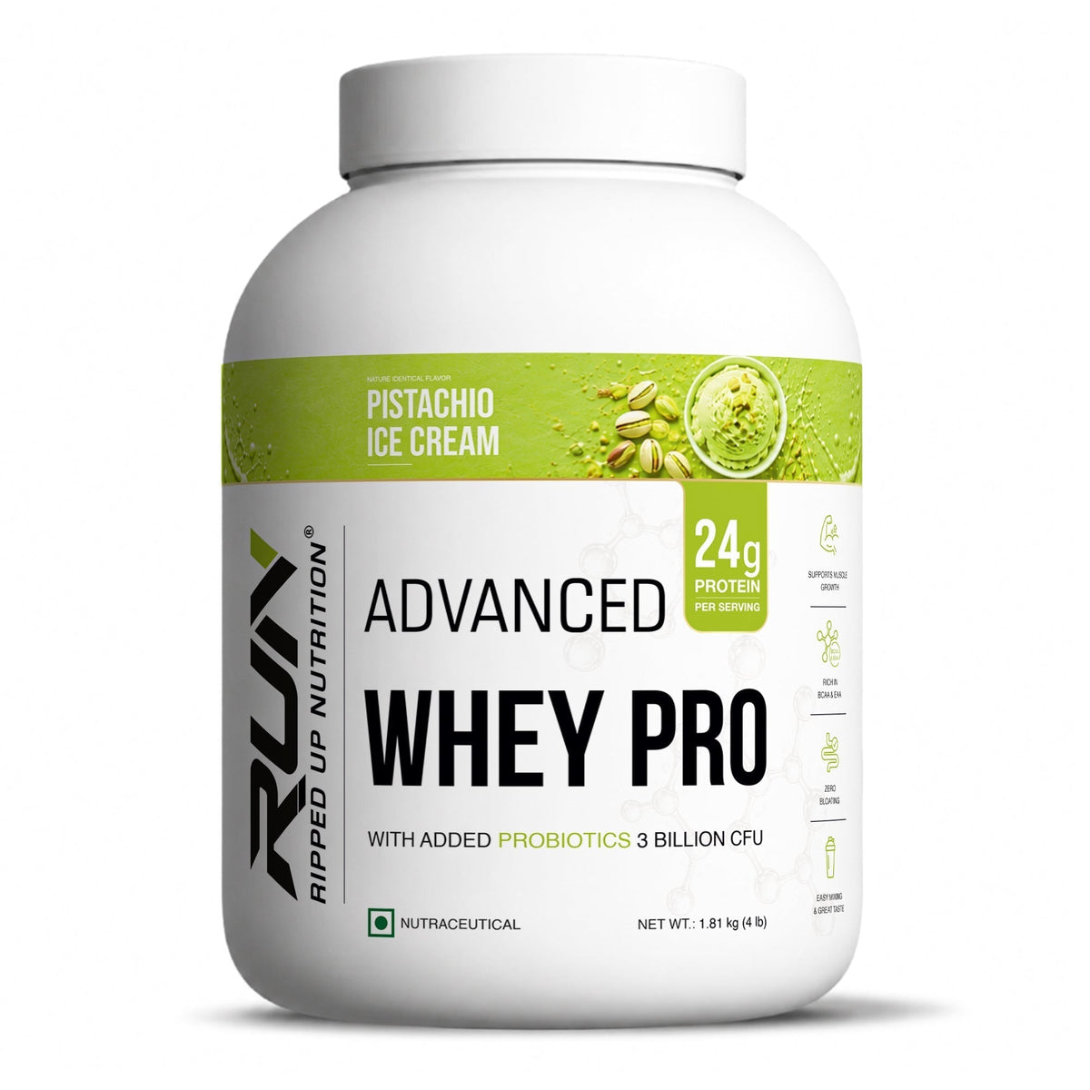 Ripped Up Nutrition Whey Pro (Trustified) | 24g Protein, 0g Sugar | 1.81 Kg, 55 Servings
