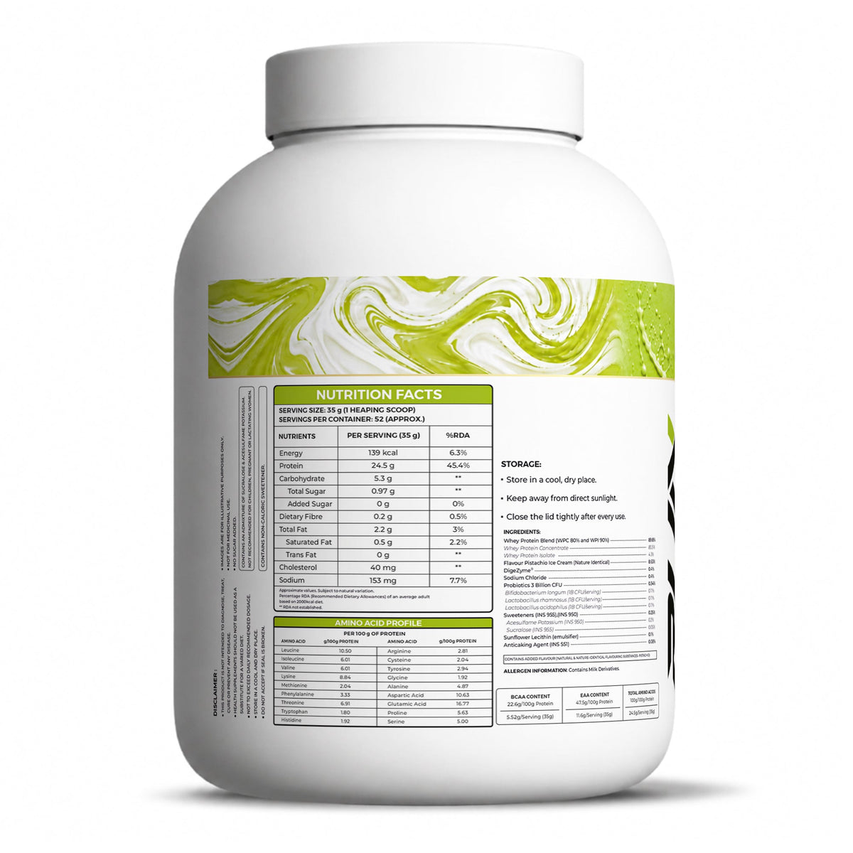 Ripped Up Nutrition Whey Pro (Trustified) | 24g Protein, 0g Sugar | 1.81 Kg, 55 Servings