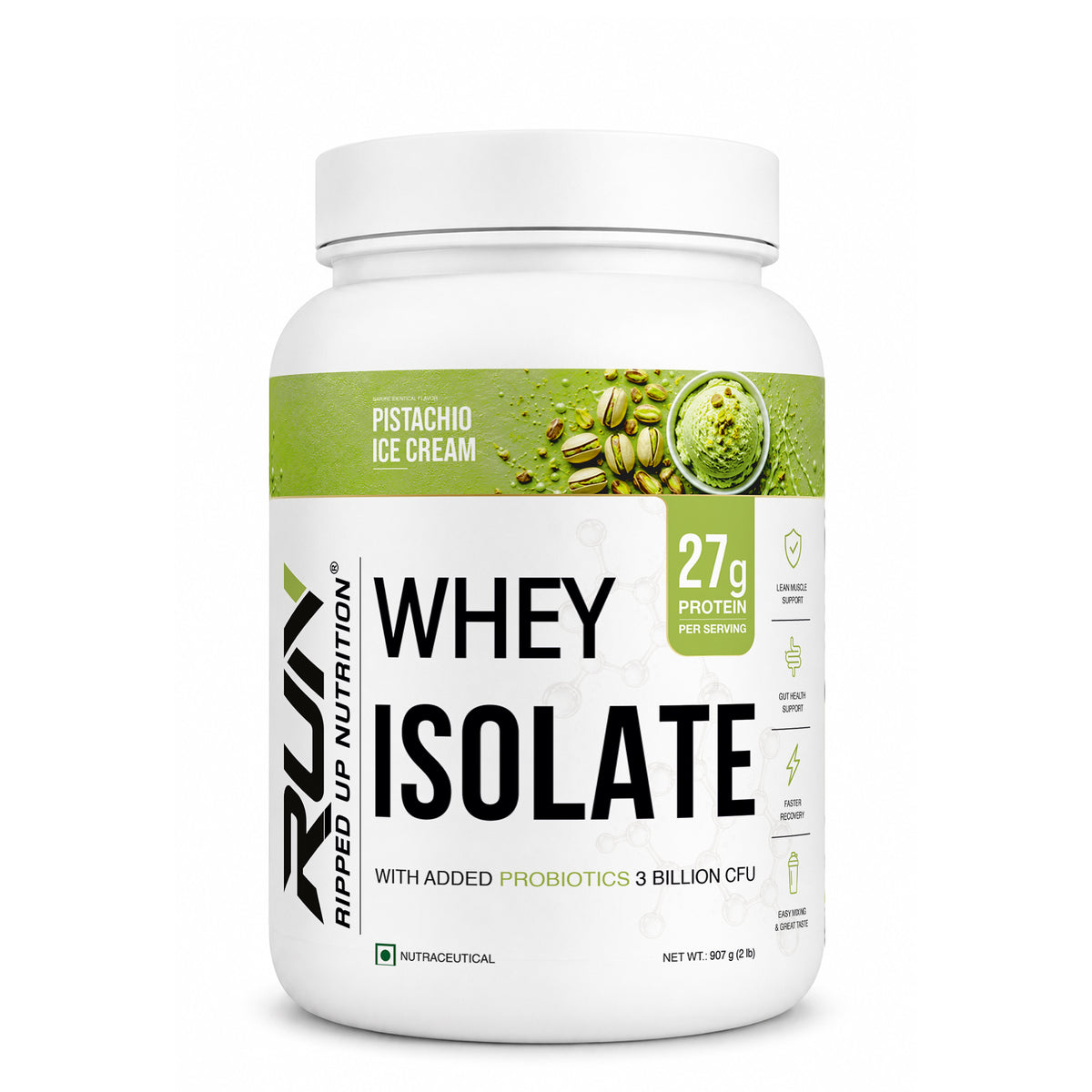 Ripped Up Nutrition Whey Protein Isolate | 27g Protein, Low Carb & Fat | 907g, 30 Servings