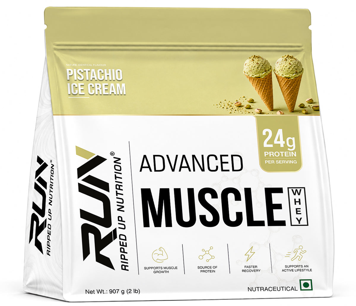 Ripped Up Nutrition Muscle Whey | 24g Protein, Low Carb Formula | 907g, 27 Servings
