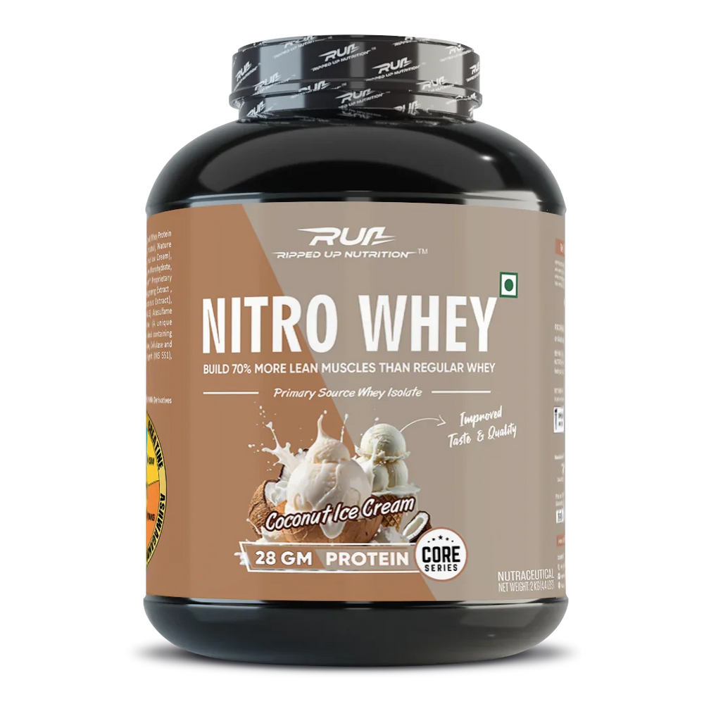 Ripped Up Nutrition Premium Nitro Whey Protein | Lean Muscle Support & Recovery | 2Kg, 50 Servings