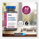 Applied Nutrition Vitamin D3 & K2 Formula | 60 Capsules