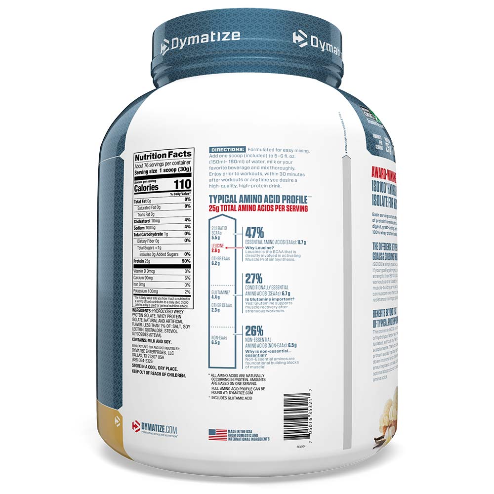 Dymatize ISO 100 Hydrolyzed Protein 5 Lbs