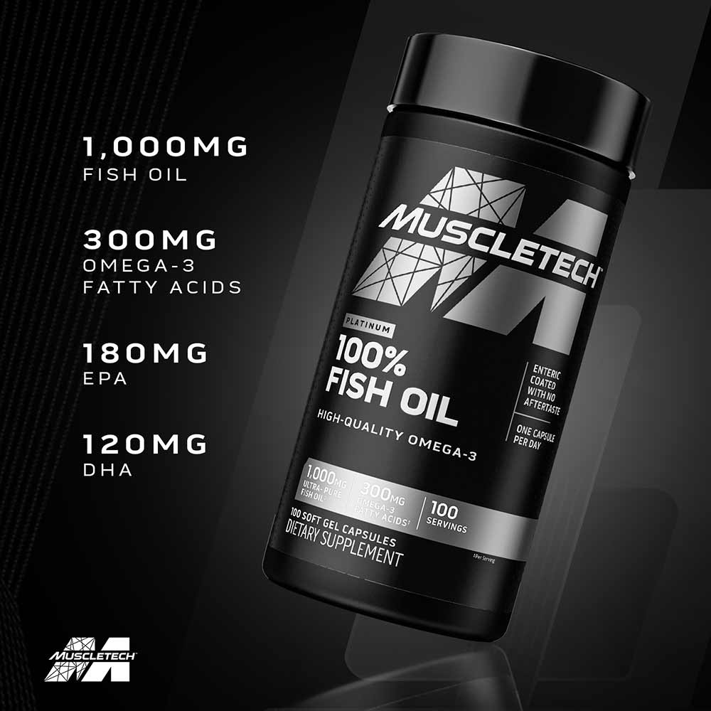 Muscletech Platinum Omega Fish OIl , 100 Softgels