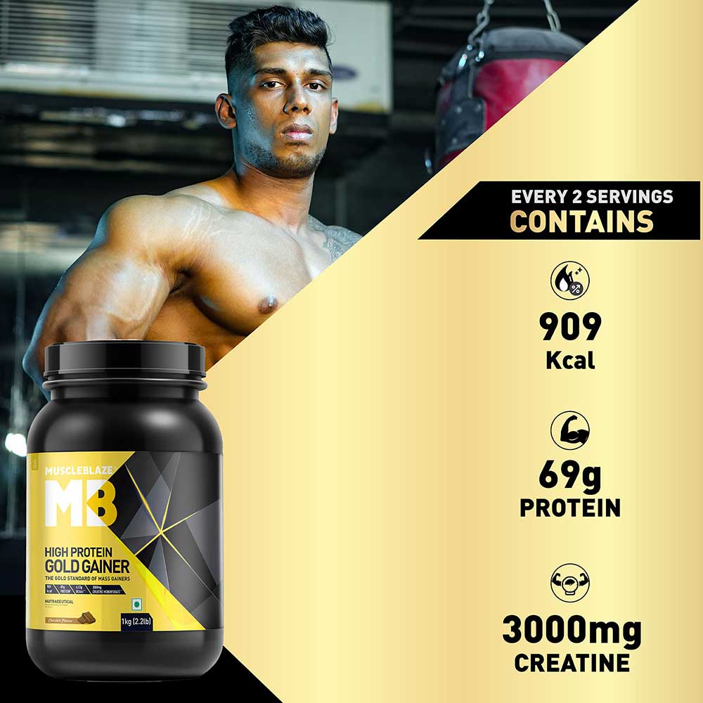 MuscleBlaze High Protein Gold Mass Gainer - 1 Kg