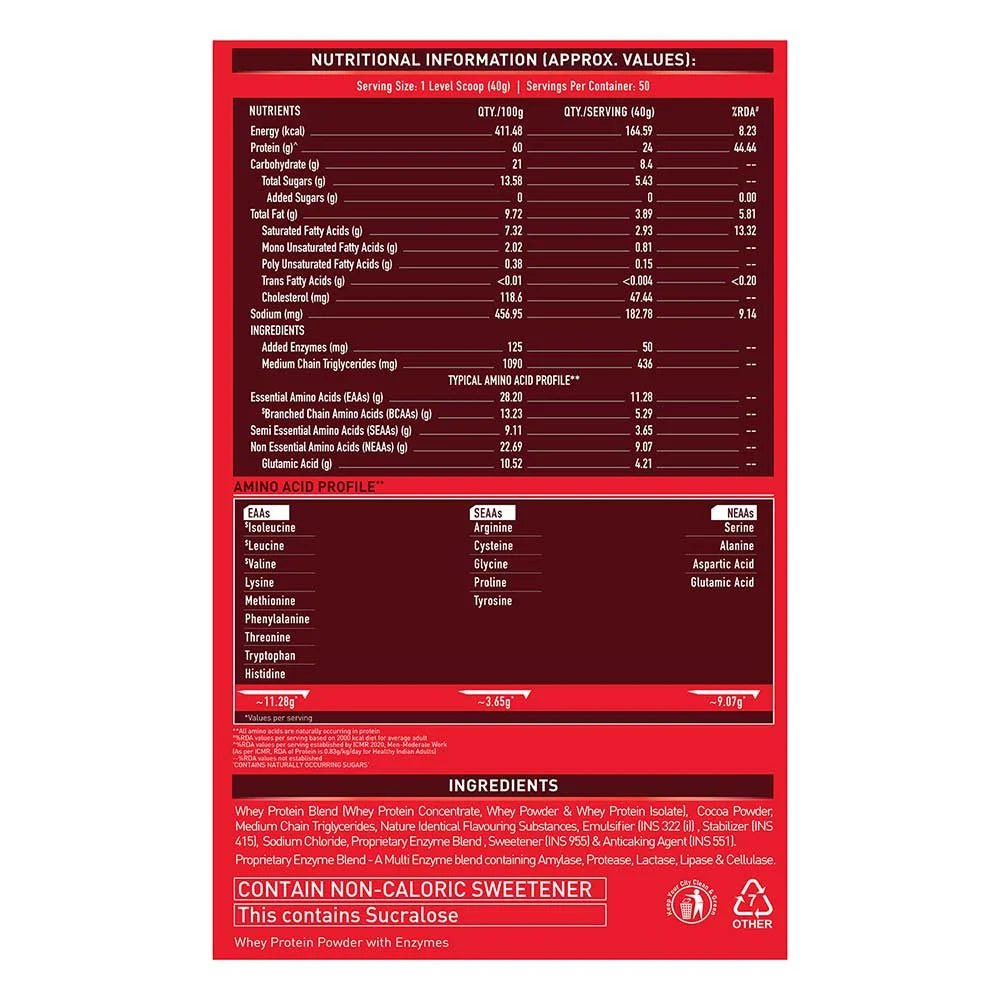 MuscleBlaze Whey Energy 100% Whey Protein Blend 4.4 Lbs