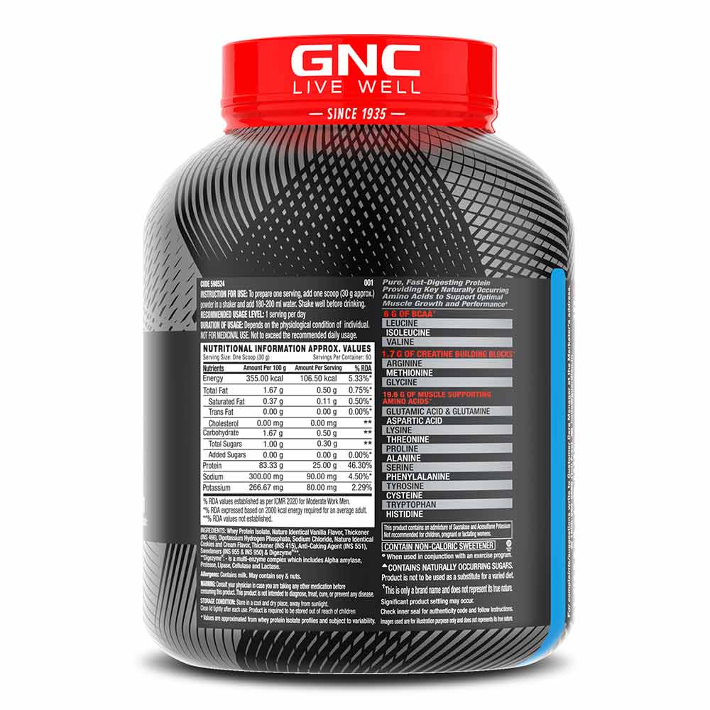 GNC AMP Pure Isolate - 4 Lbs