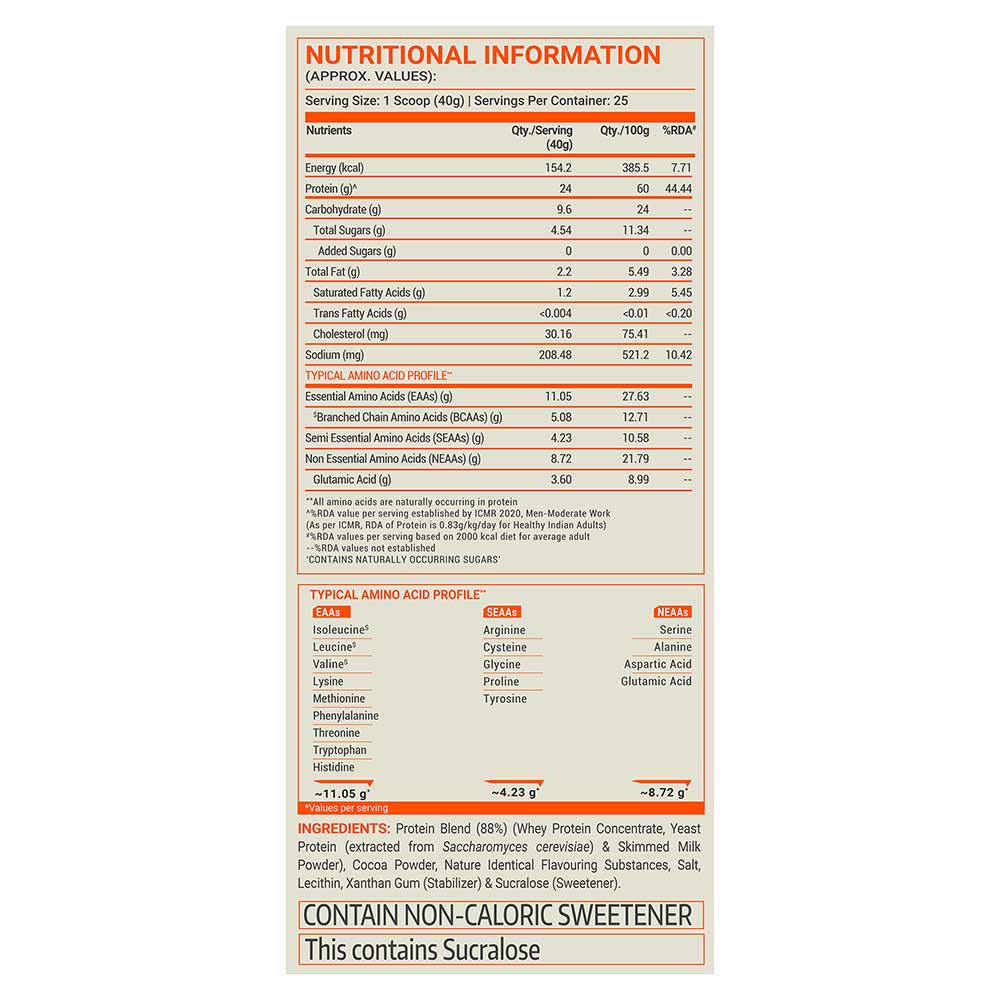 Fuel One Whey Protein Powder | 1 kg (2.2 lb) | 25 Servings
