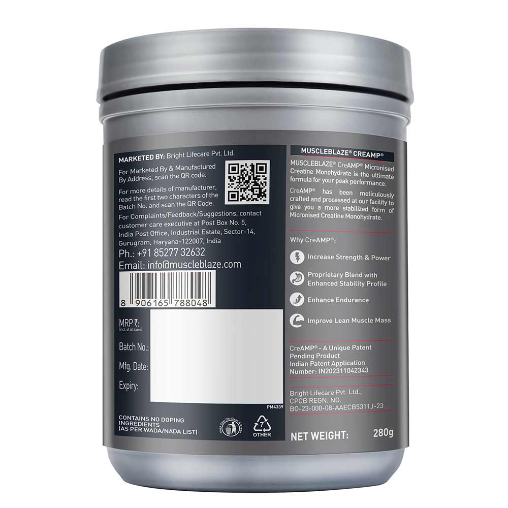 MuscleBlaze Creatine Monohydrate CreAMP