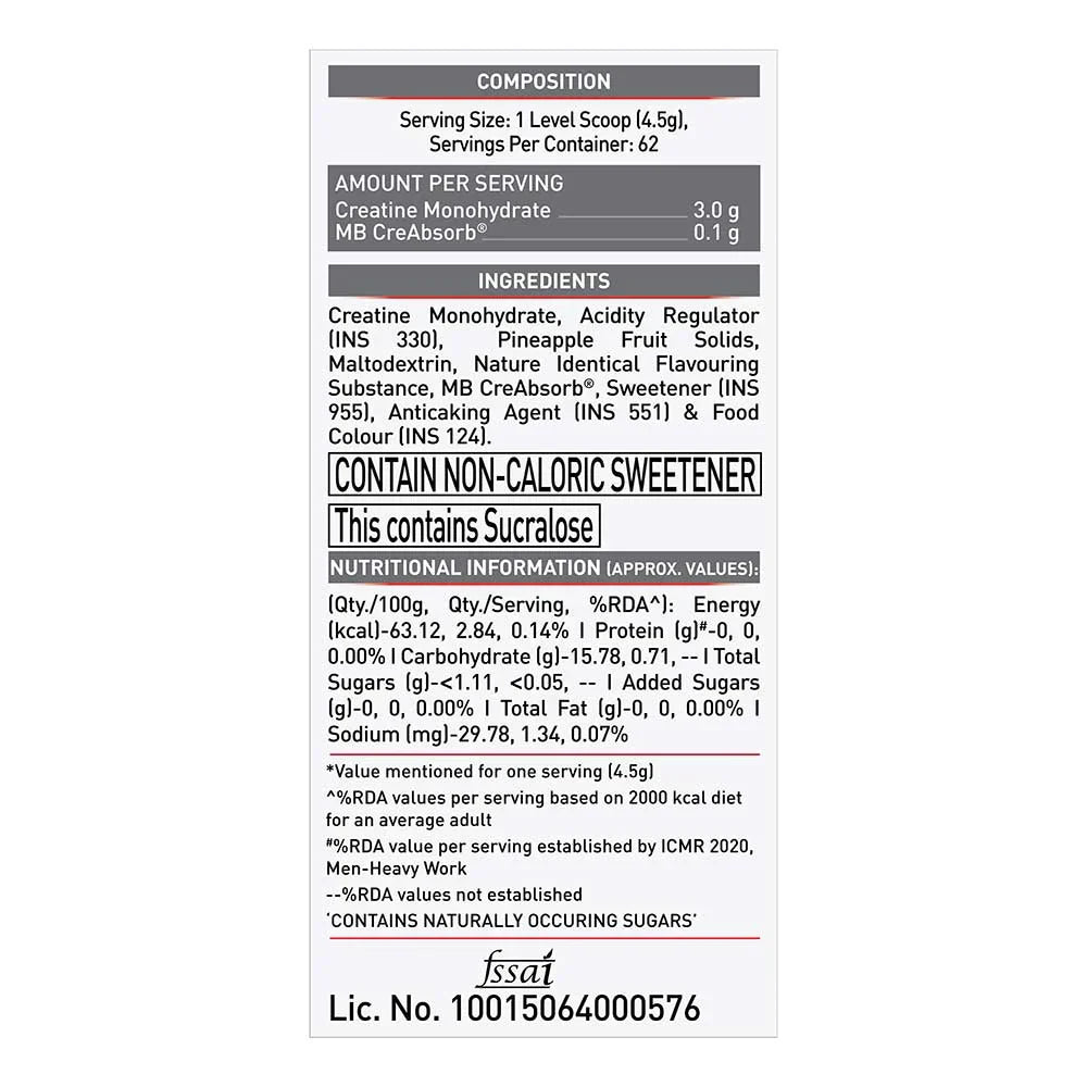MuscleBlaze Creatine Monohydrate CreAMP