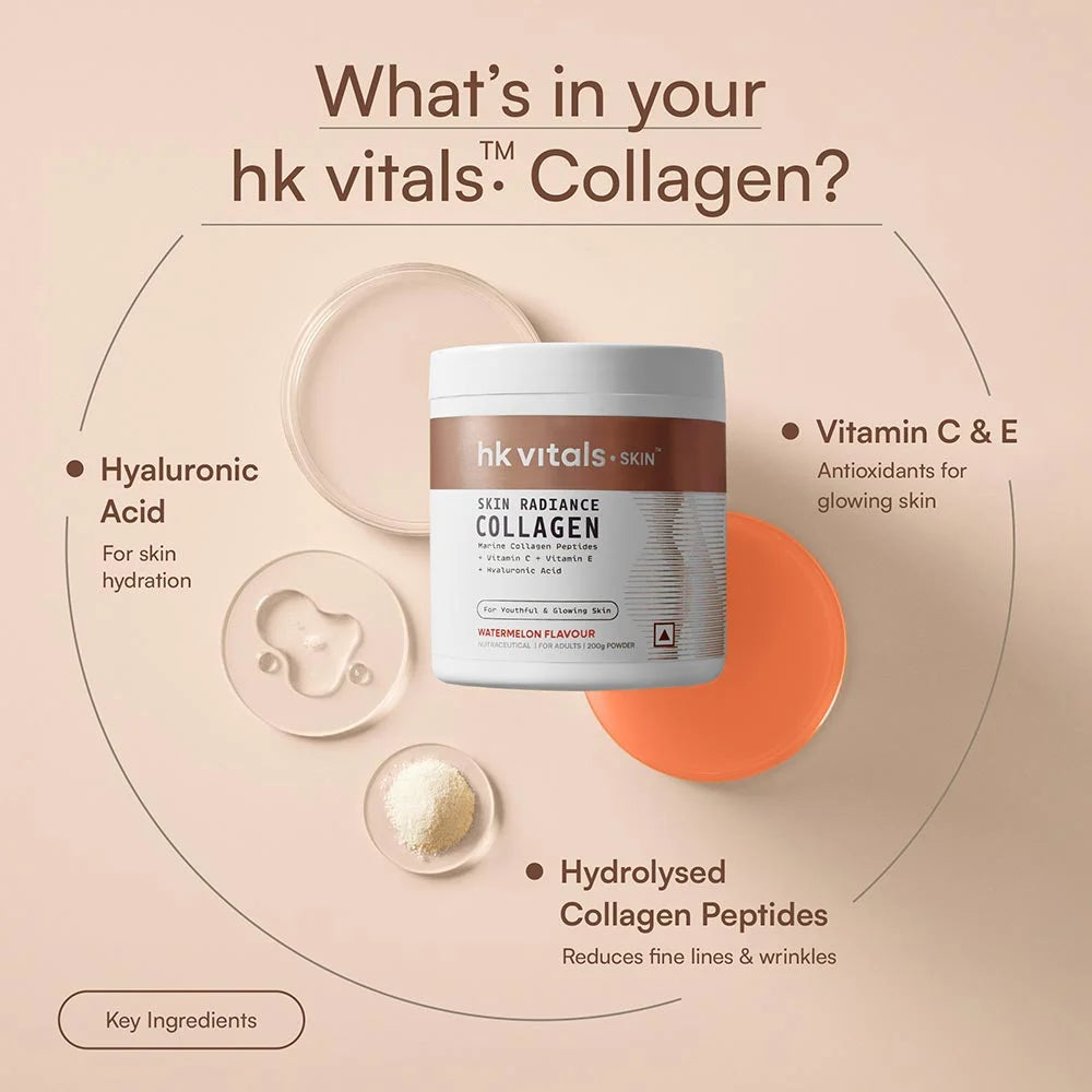 HK Vitals Skin Radiance Collagen, 25 Servings - 200 Gm