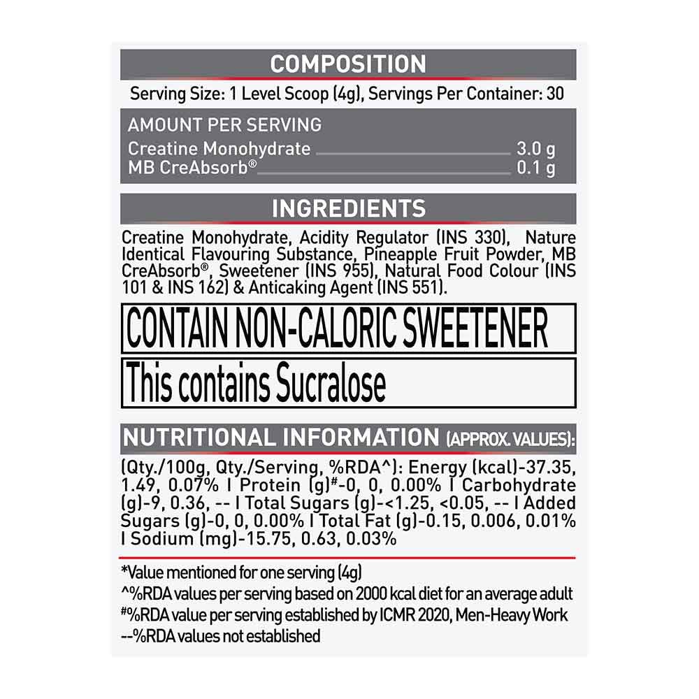 MuscleBlaze Creatine Monohydrate CreAMP 100gm