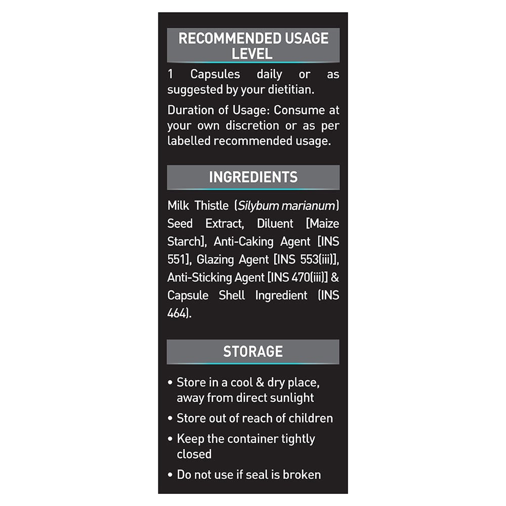 MuscleBlaze Milk Thistle Support Liver Health - 60 Capsules