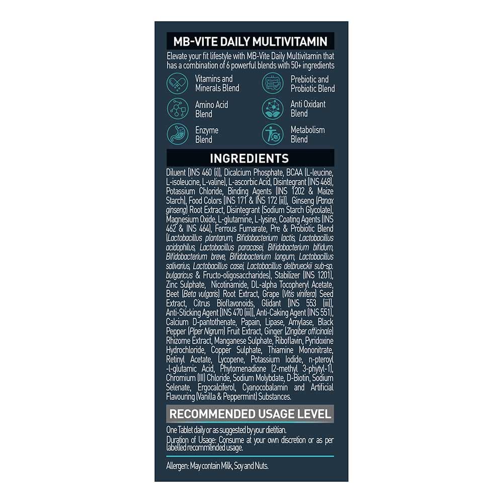 MuscleBlaze MB-VITE Daily Multivitamin - 120 Tablet