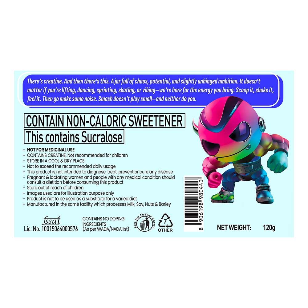 Smash Micronised Creatine Monohydrate, 120 g