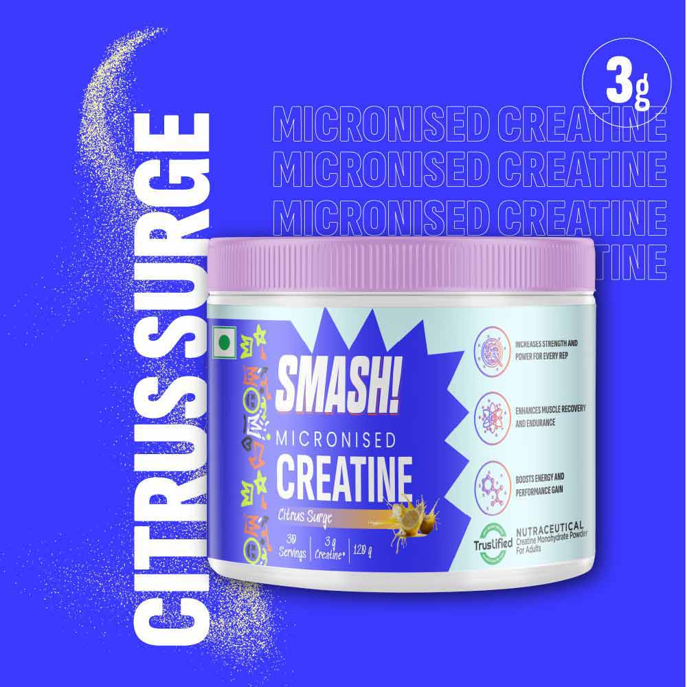 Smash Micronised Creatine Monohydrate, 120 g