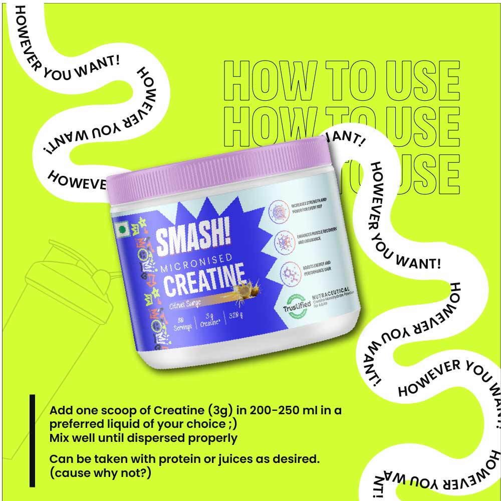 Smash Micronised Creatine Monohydrate, 320 g