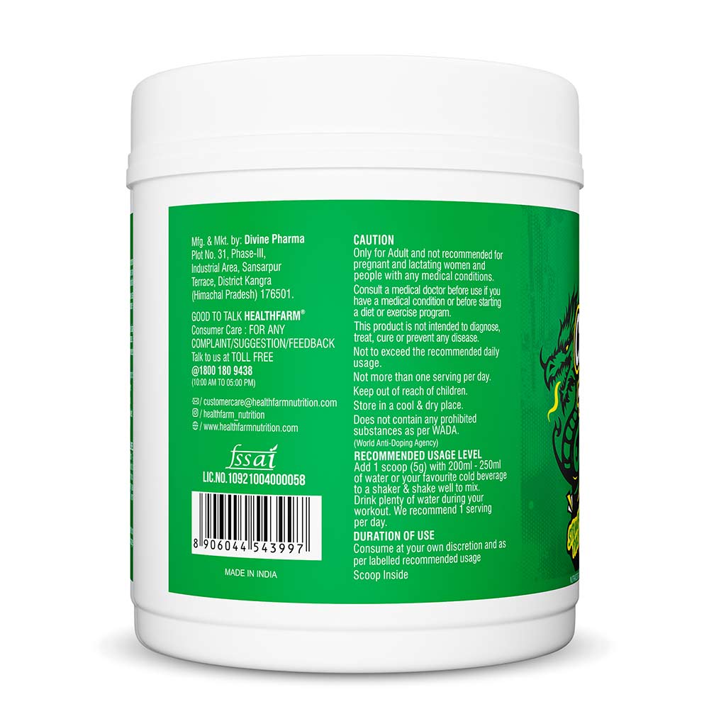Healthfarm Creatine + HMB Supplement | Muscle Growth & Recovery | 300g (60 Servings)