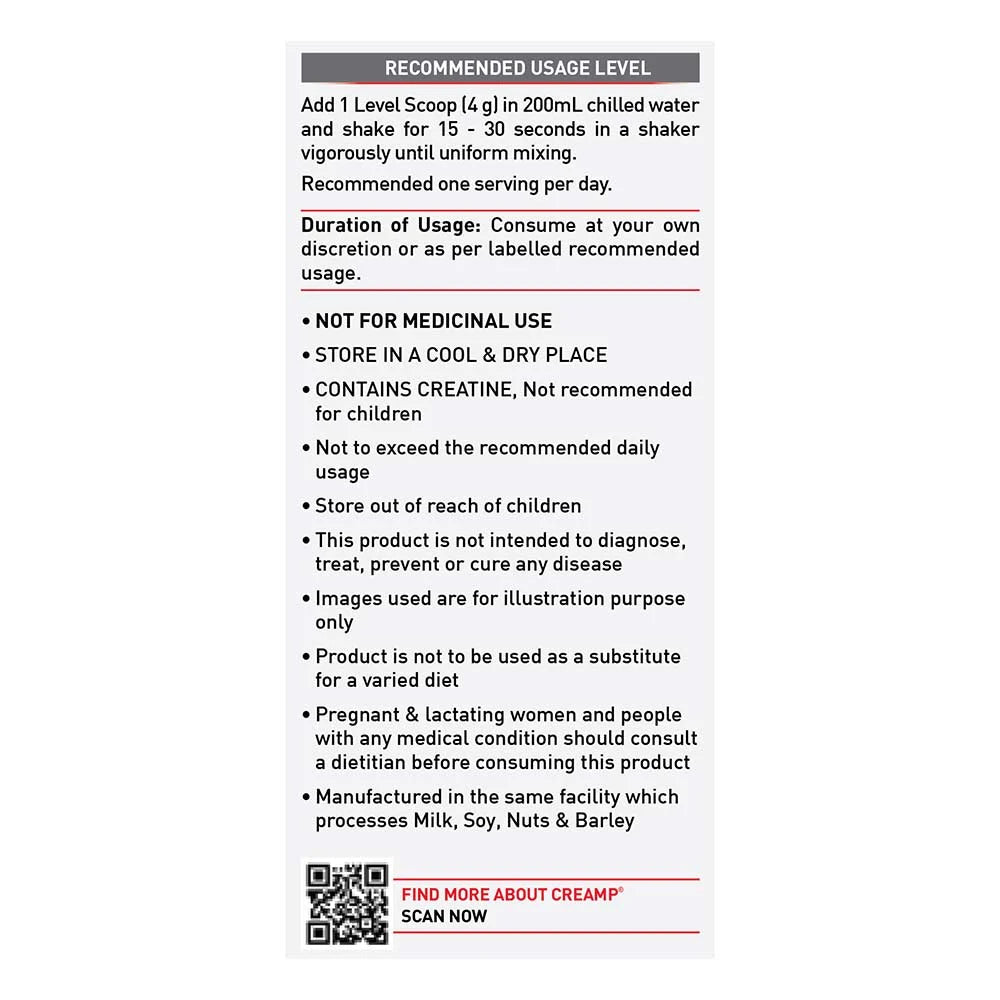 MuscleBlaze Creatine Monohydrate CreAMP - 80 Servings