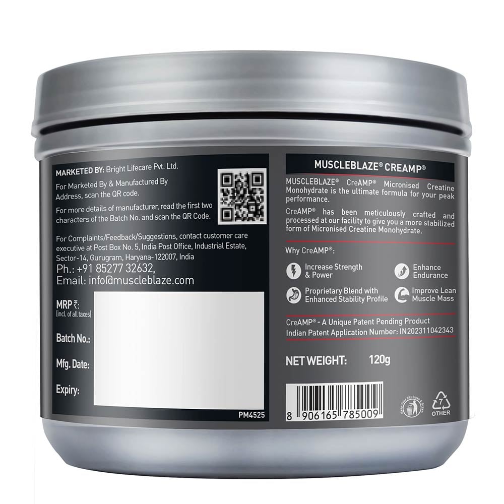MuscleBlaze Creatine Monohydrate CreAMP 100gm