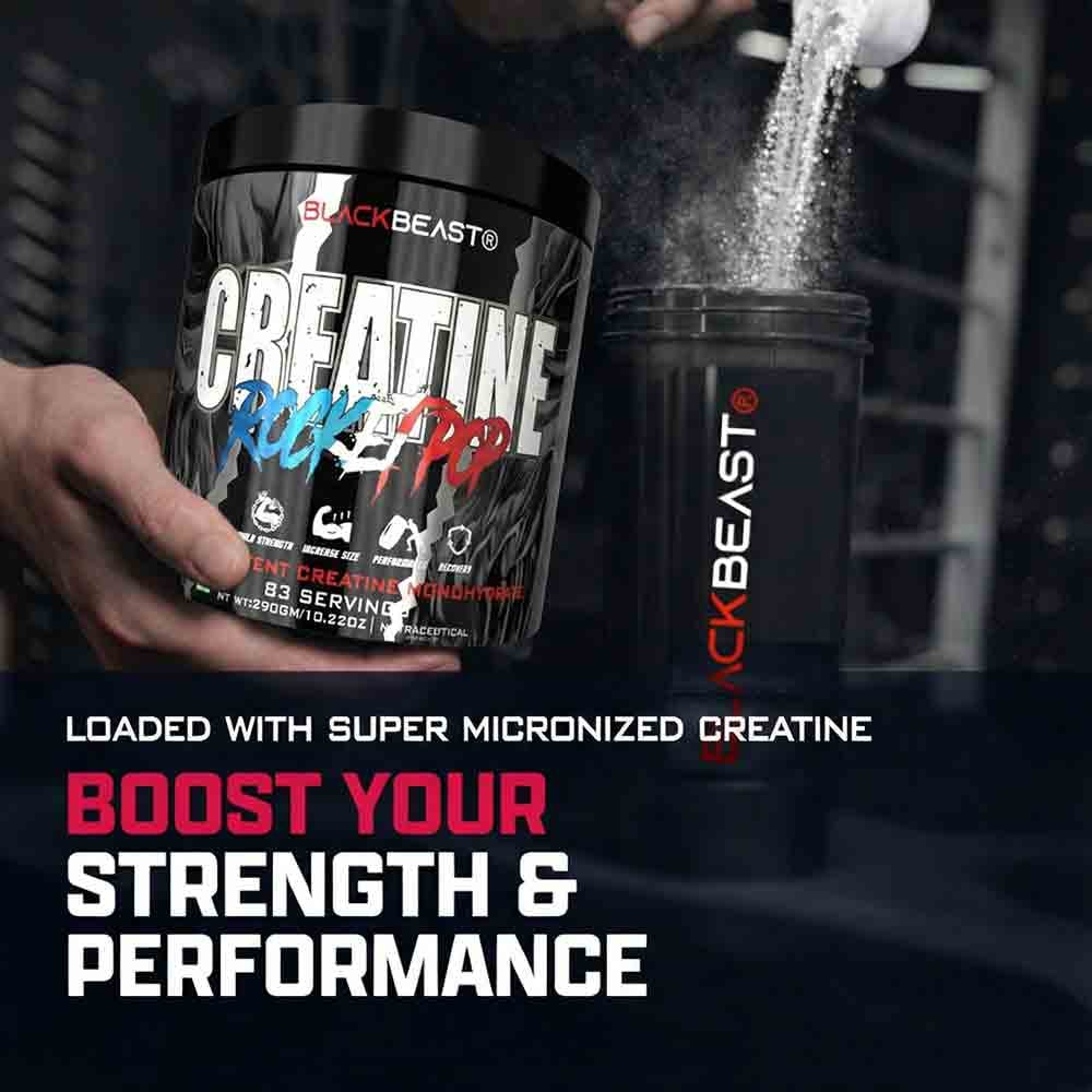 Black Beast Creatine Monohydrate Powder 290g | 83 Servings